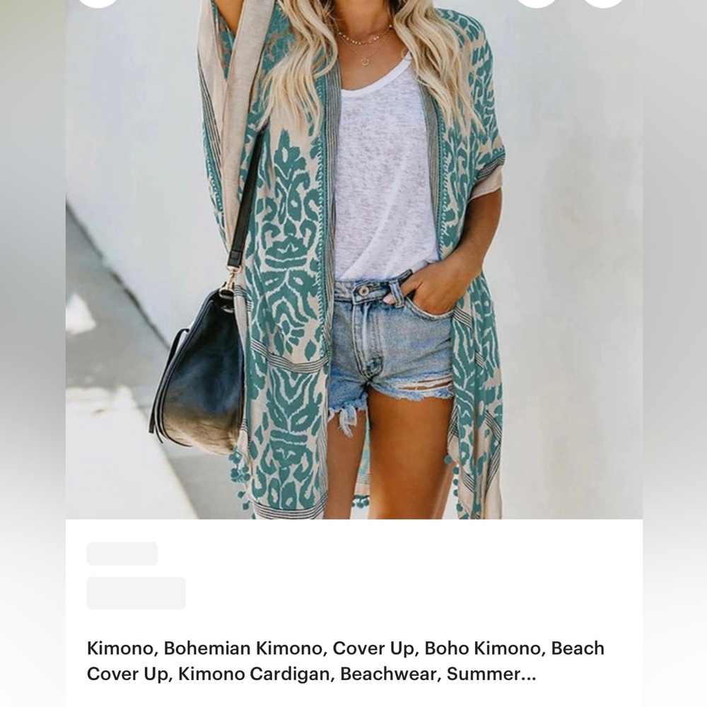 Bohemian kimono cover up OS